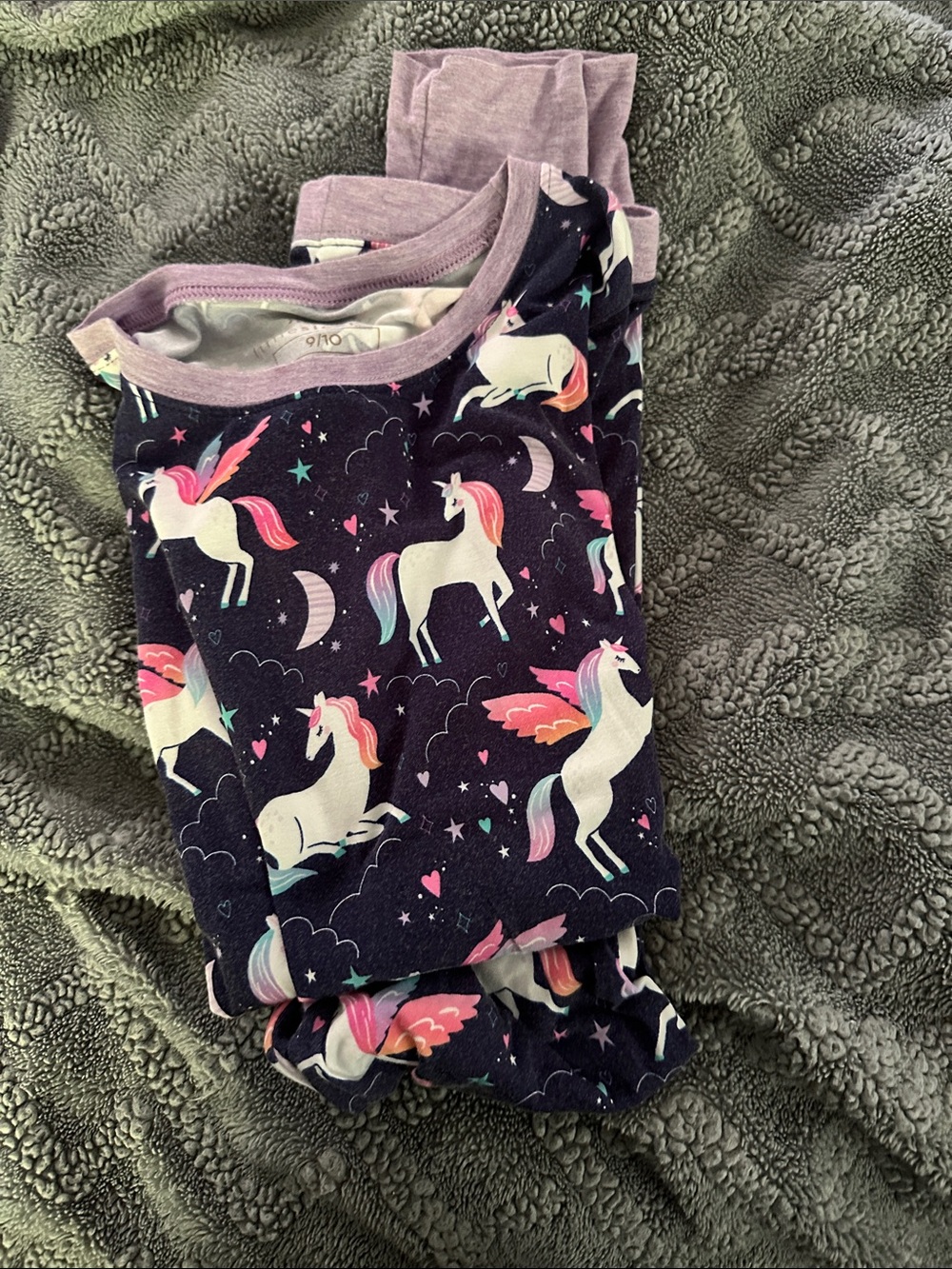 Little Sleepies Purple Unicorn Print Pajama Set